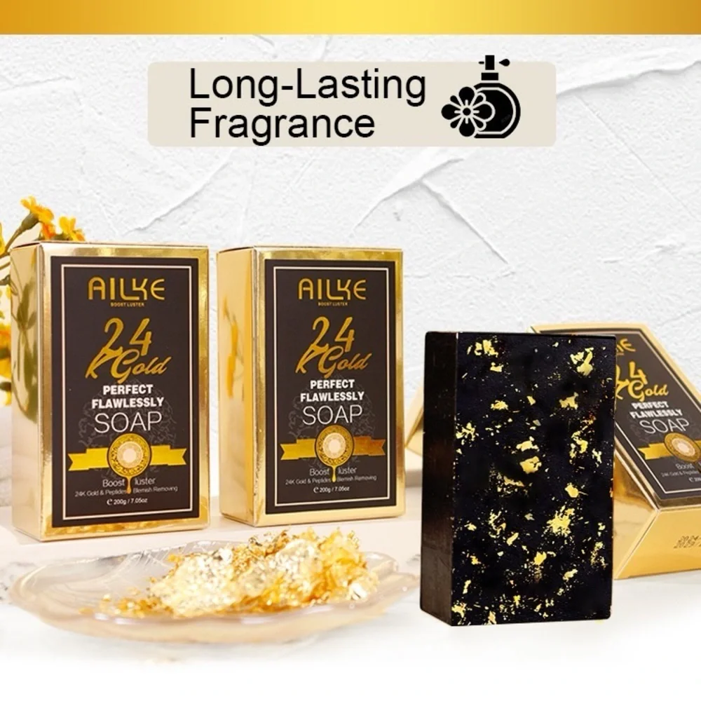 24K Gold Foil Soap - Black and Gold